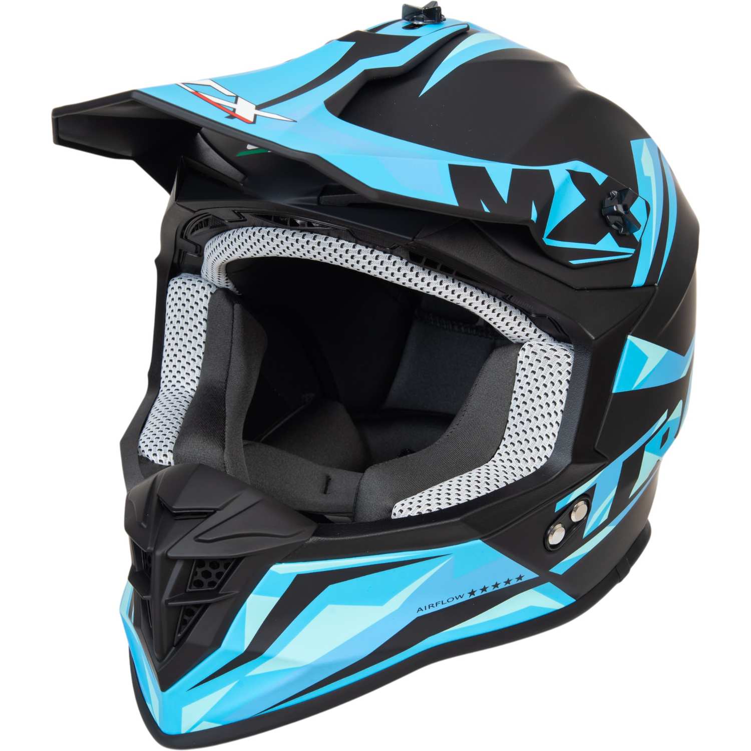 Шлем мото кроссовый GTX 633 №4 (L) BLACK/BLUE