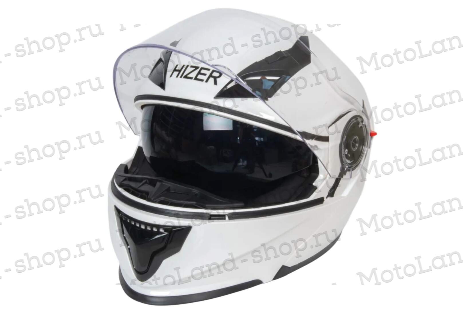 Шлем мото модуляр HIZER 627 (S) white (2 визора)