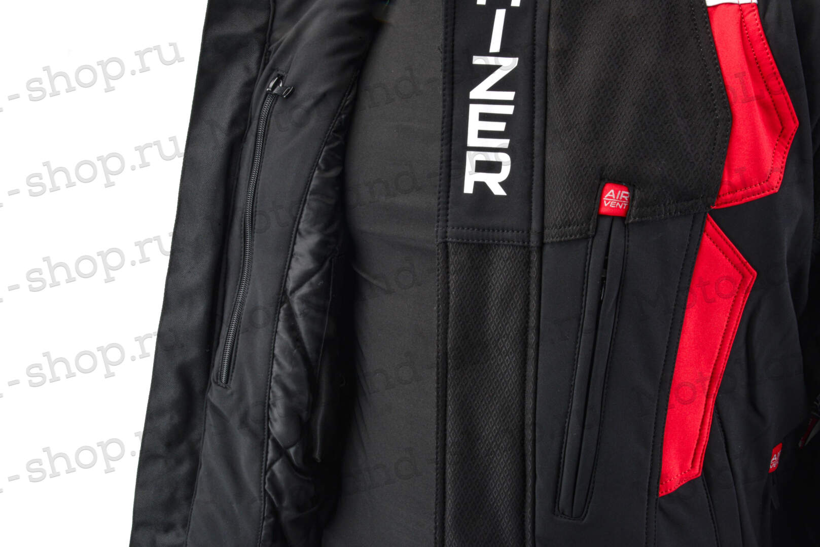 Куртка для снегохода HIZER №1 black-red (текстиль) (S)
