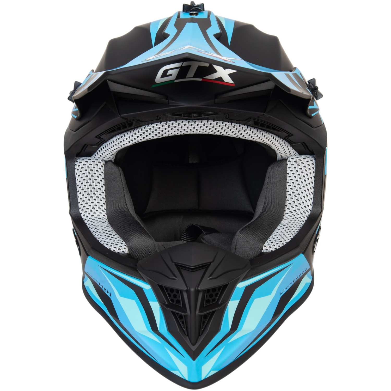 Шлем мото кроссовый GTX 633 №4 (M) BLACK/BLUE