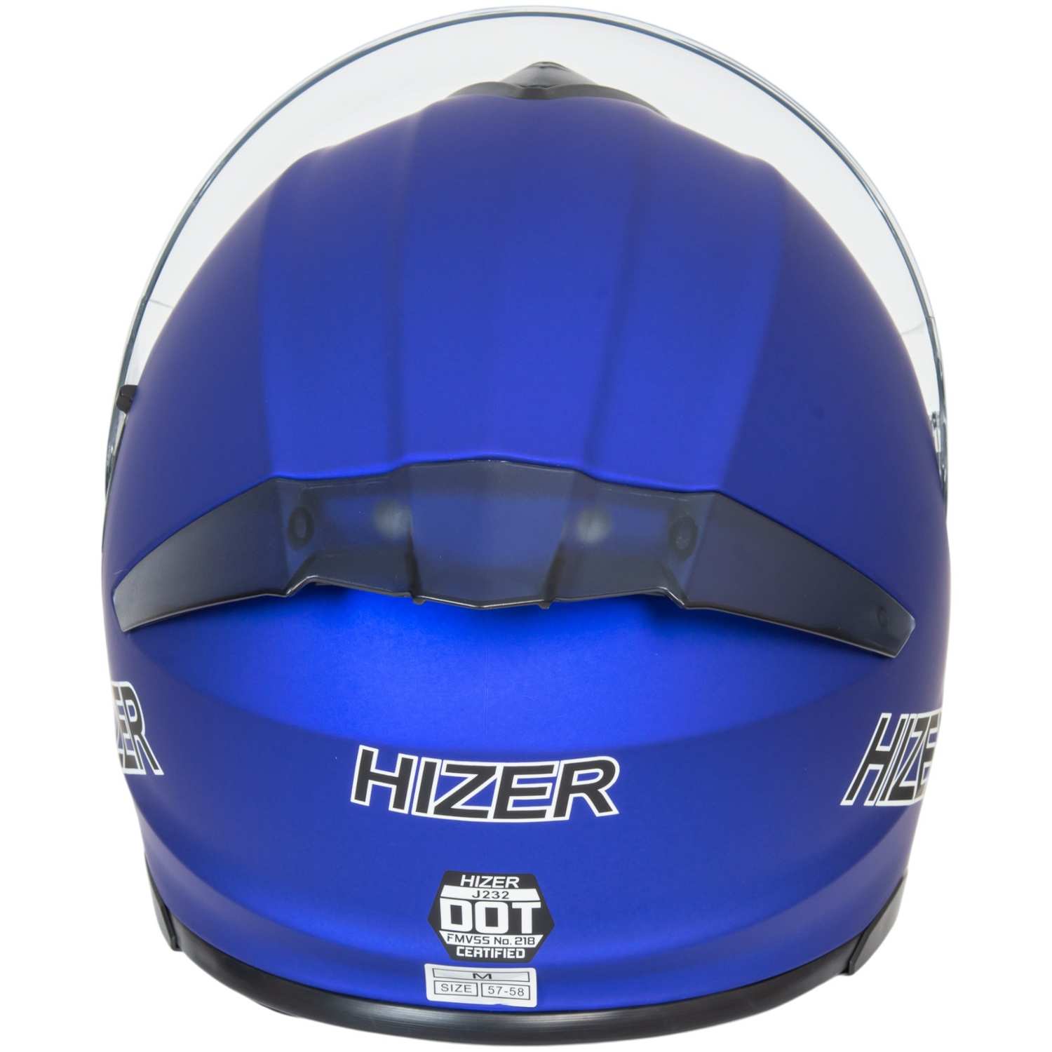 Шлем мото открытый HIZER J232 №2 (L) matte blue (2 визора)