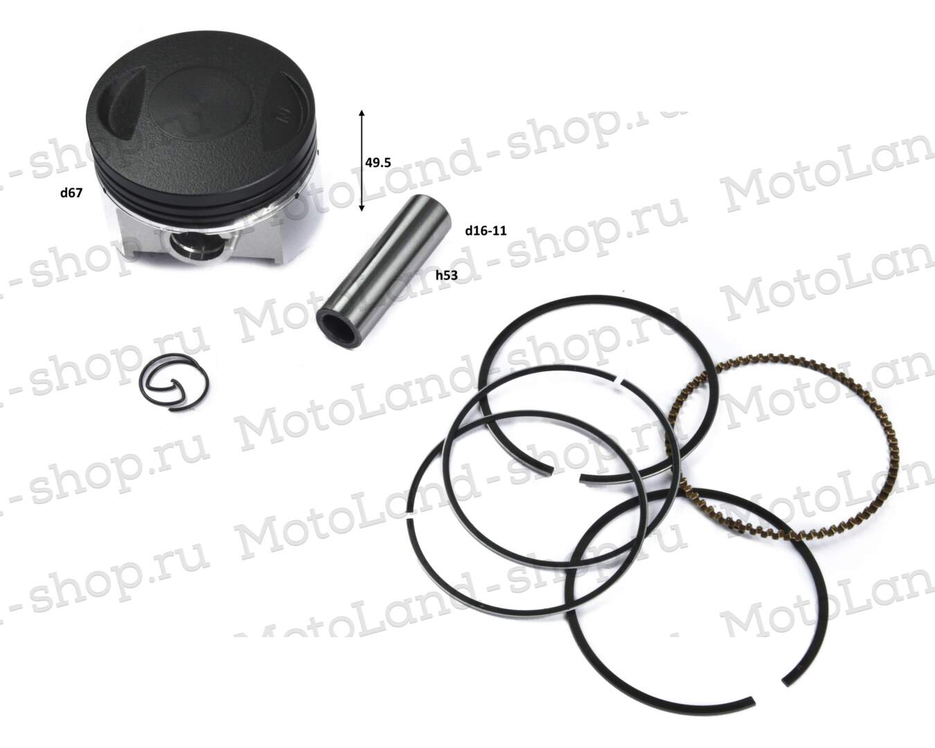 Поршень в сборе YX167FMM (CB250-C) d=67mm X-TECH