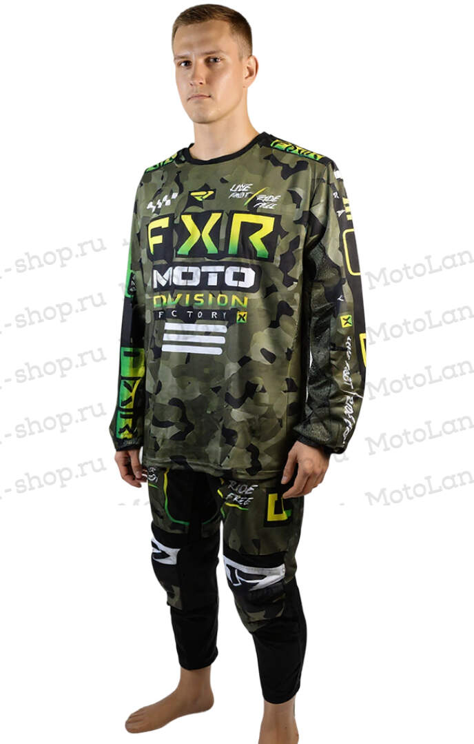 Джерси/футболка для мотокросса FXR №2 (M) black/yellow
