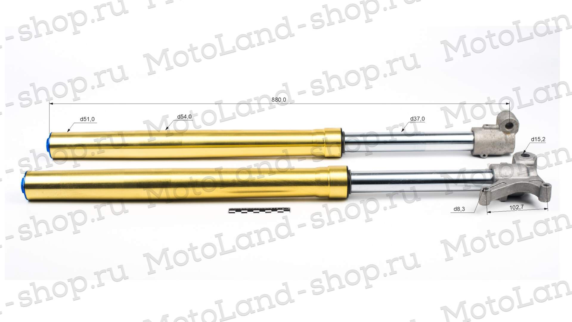 Амортизатор L=870 передний d51x54 (перья, компл.) XR250