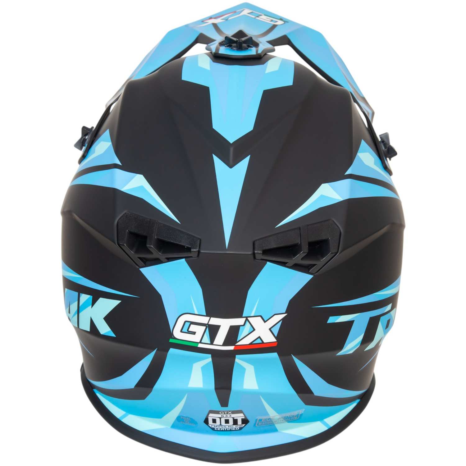 Шлем мото кроссовый GTX 633 №4 (XL) BLACK/BLUE