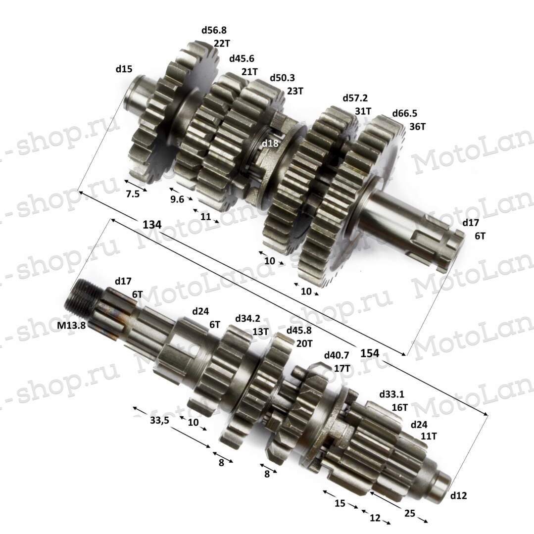 КПП в сборе W150 155см3  ZS