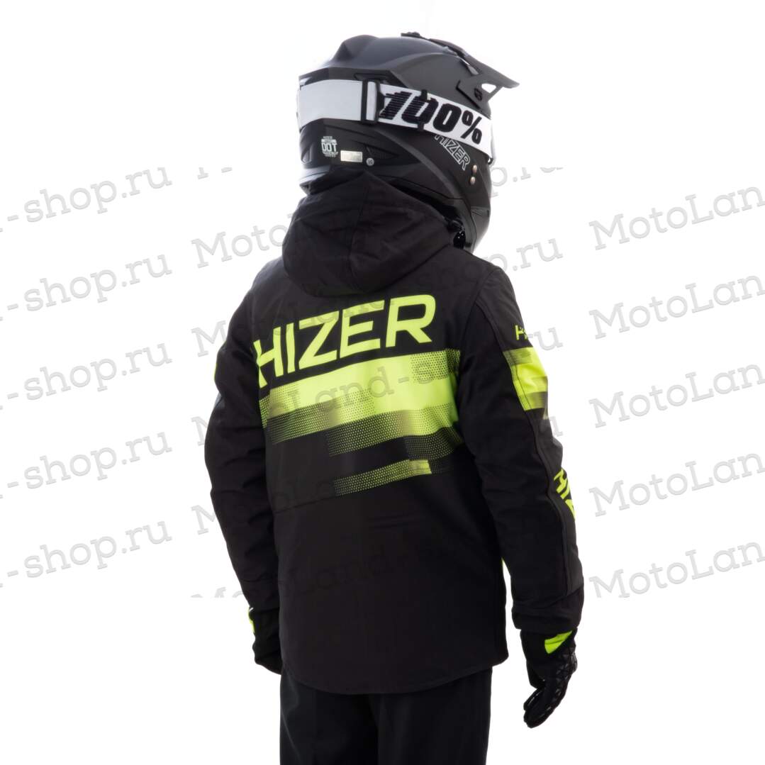 Куртка для снегохода (детская) HIZER №4 black-yellow (текстиль) (12Y)
