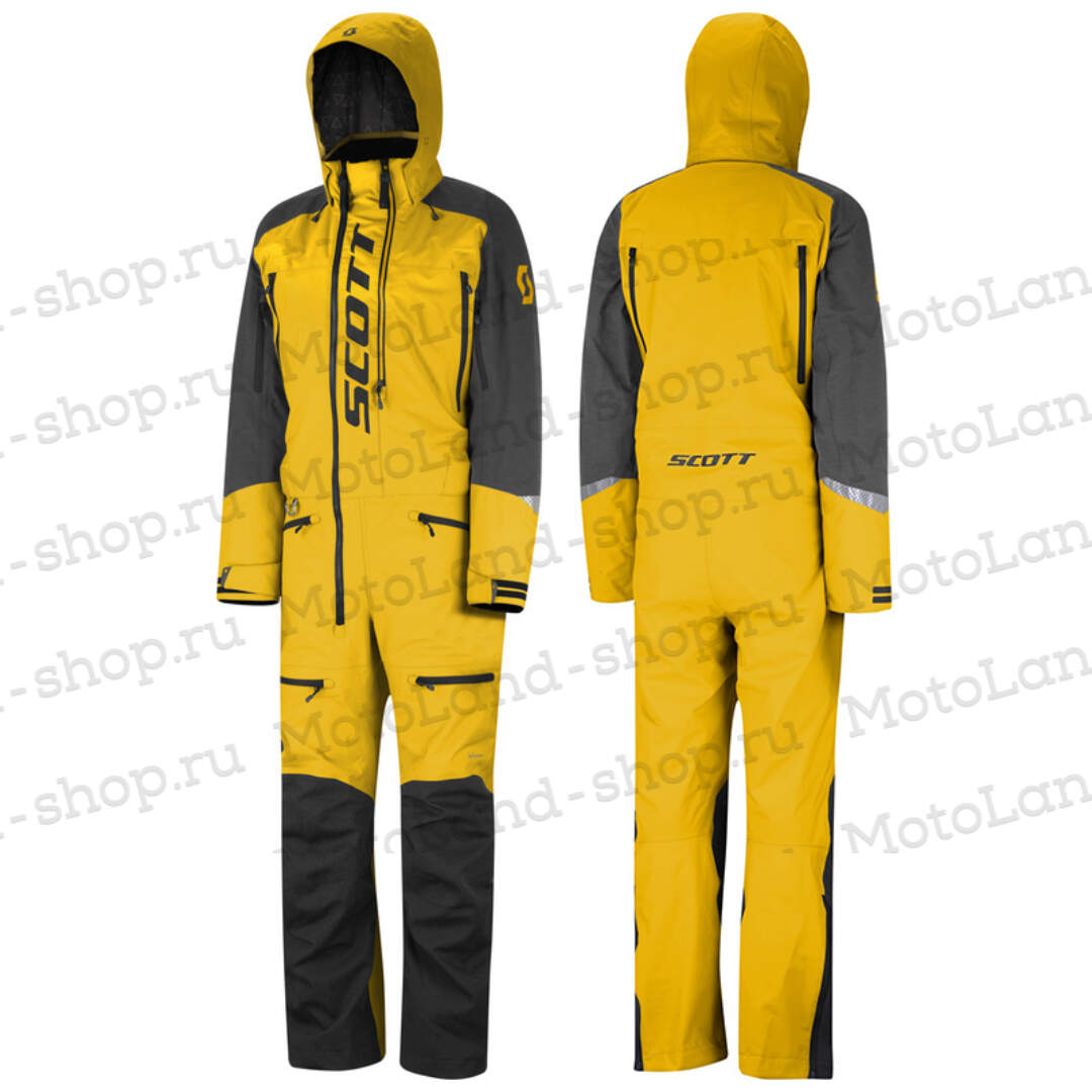 Комбинезон для снегохода SCOTT DS Shell Dryo One Piece №1 yellow-black (текстиль) (XL)