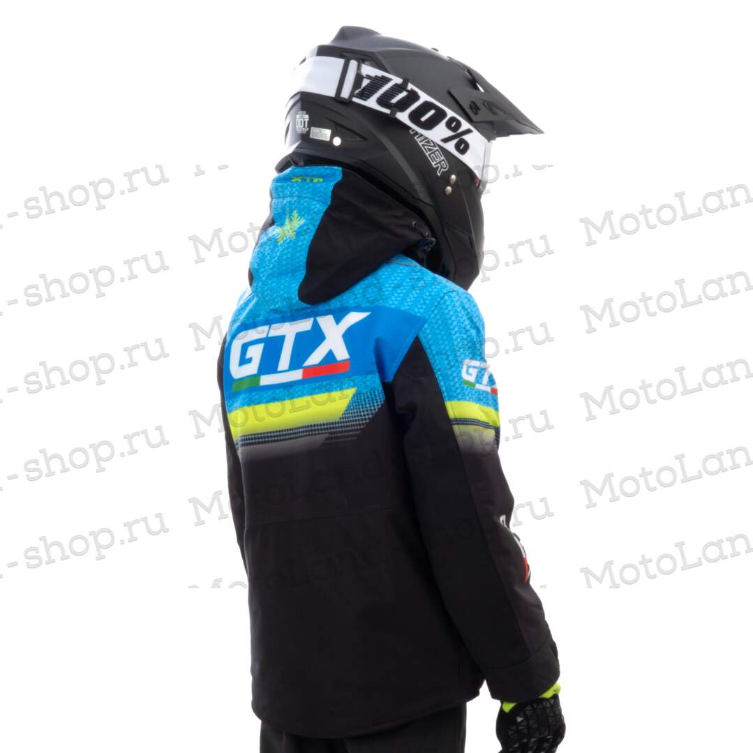 Куртка для снегохода (детская) GTX №4 black-blue (текстиль) (16Y)