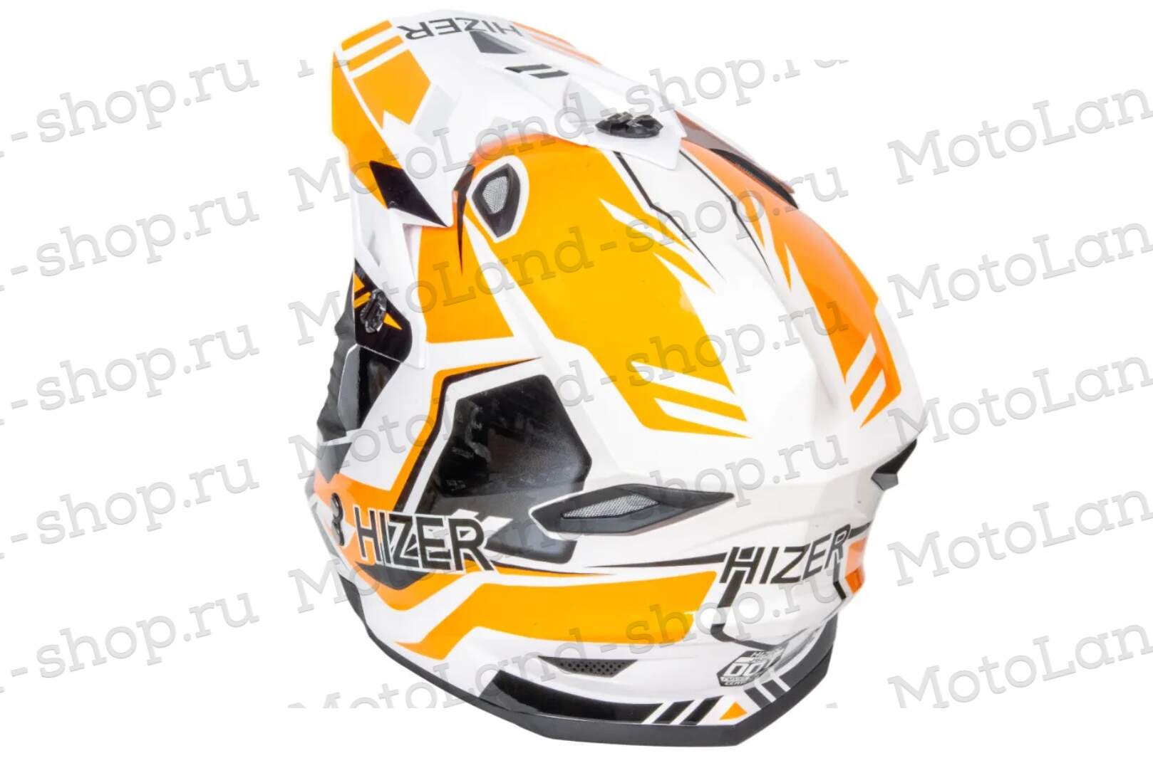 Шлем мото кроссовый HIZER J6801 №7 (L) neon yellow