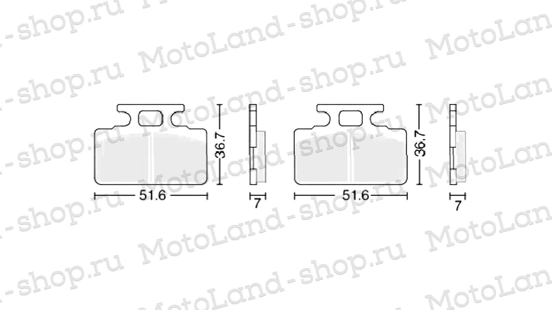 Колодки тормозные дисковые  №4 X-TECH (Coper-based) медь+кевлар