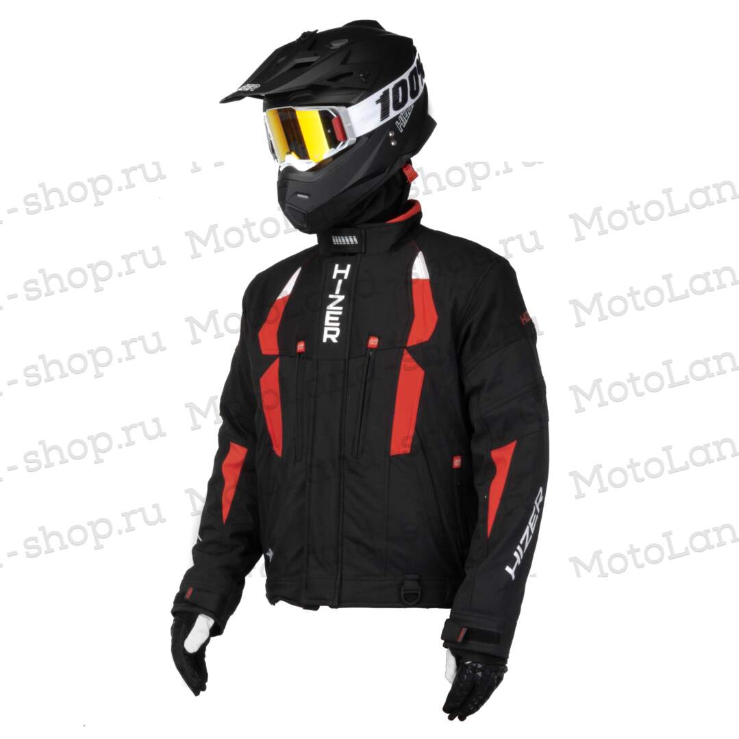Куртка для снегохода HIZER №1 black-red (текстиль) (L) Куртка для снегохода HIZER №1 black-red (текстиль) (L)