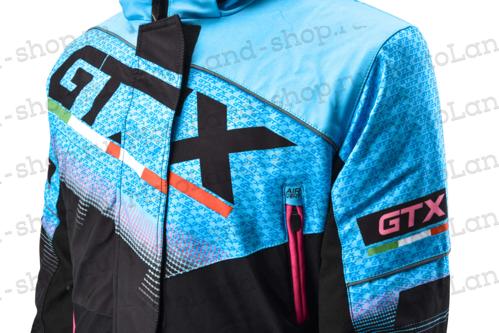 Куртка для снегохода (женская) GTX №3 black-blue (текстиль) (M)