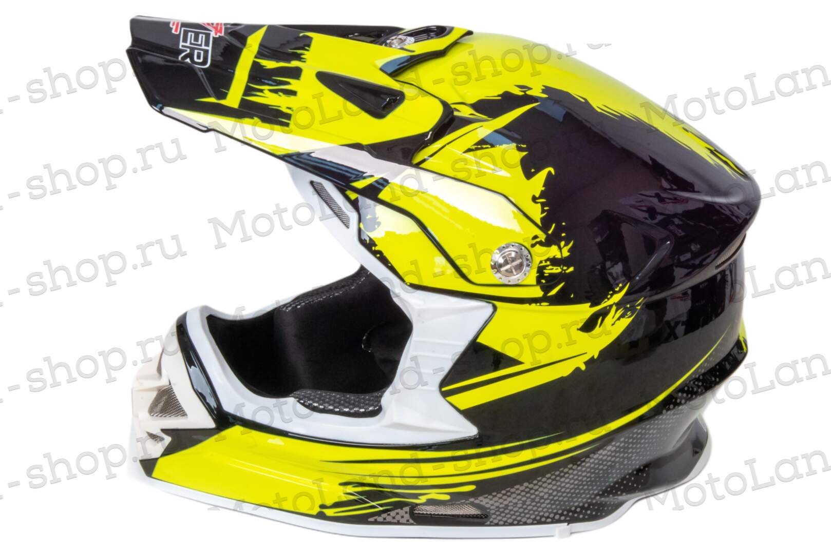 Шлем мото кроссовый HIZER B6195 №2 (M) black/yellow