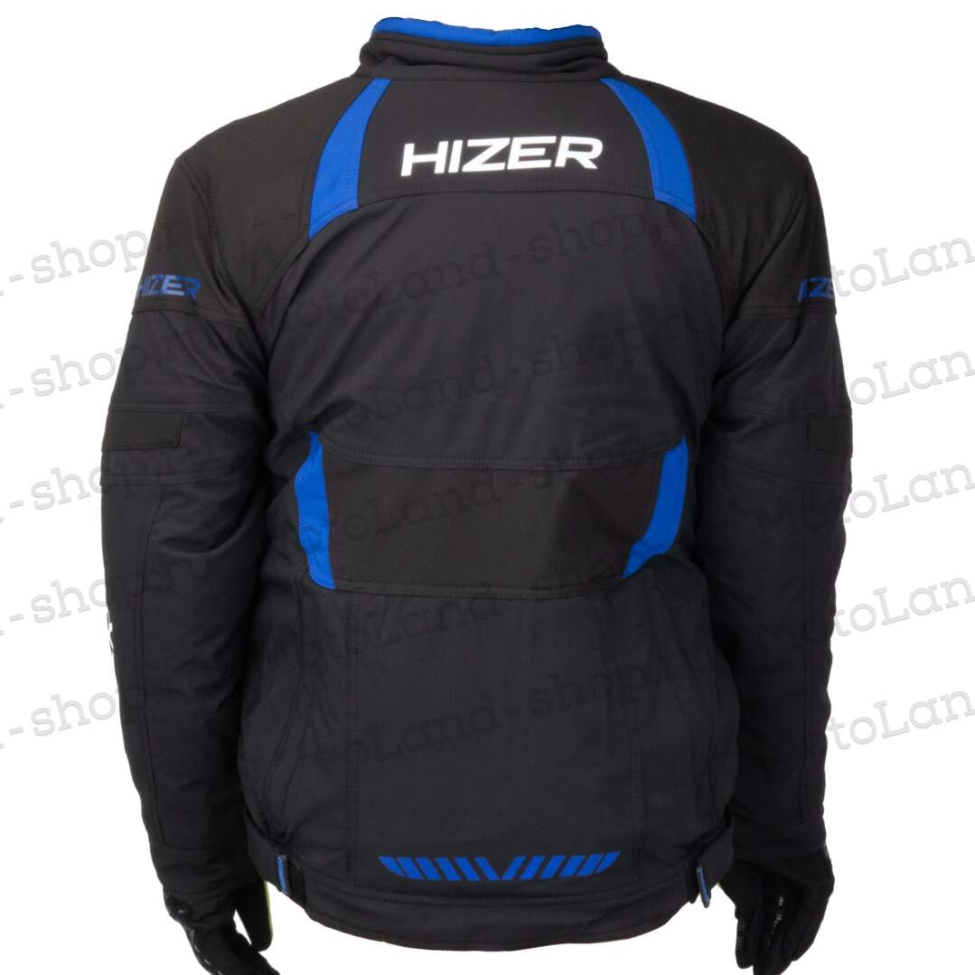 Куртка для снегохода HIZER №2 black-blue (текстиль) (XXXL)