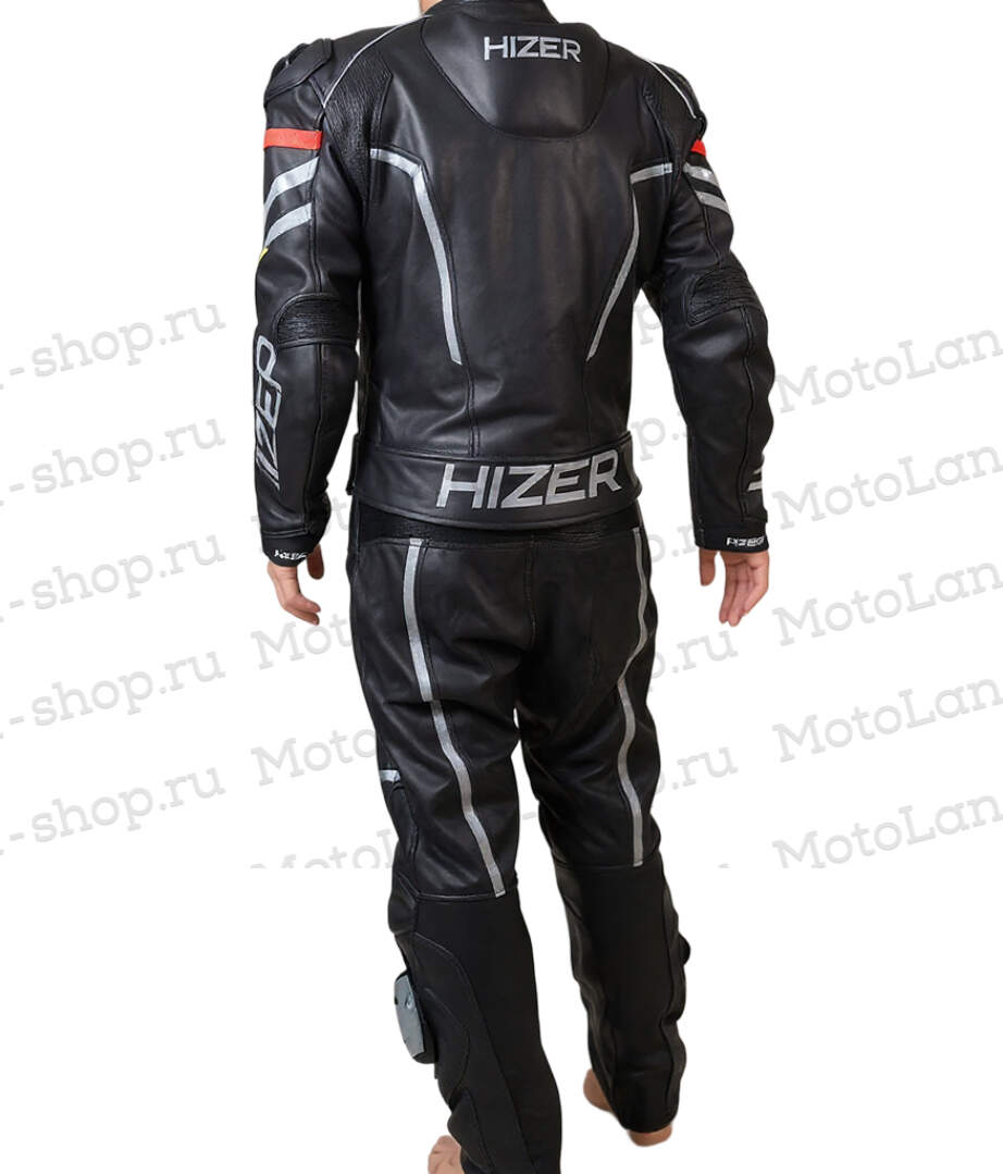 Комбинезон мотоциклетный (кожа) HIZER CE-1070 Gray (XL)