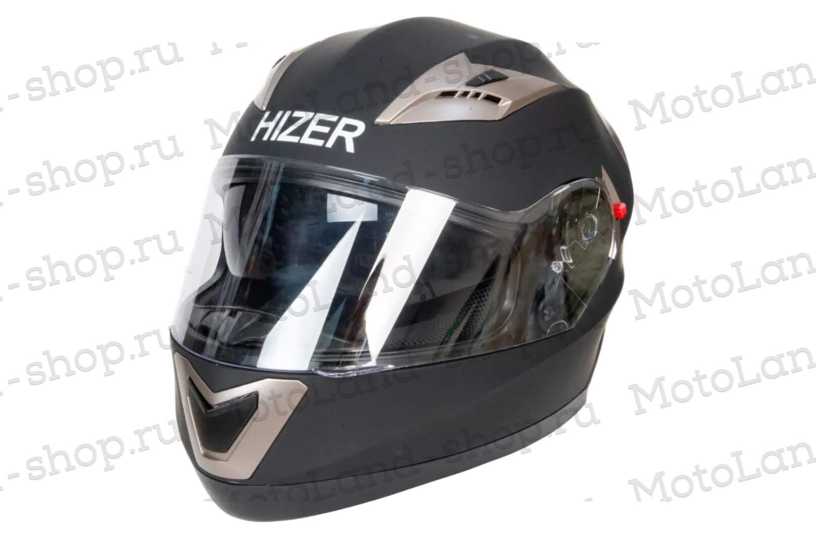 Шлем мото интеграл HIZER 529 №1 (M)  matte-black (2 визора)