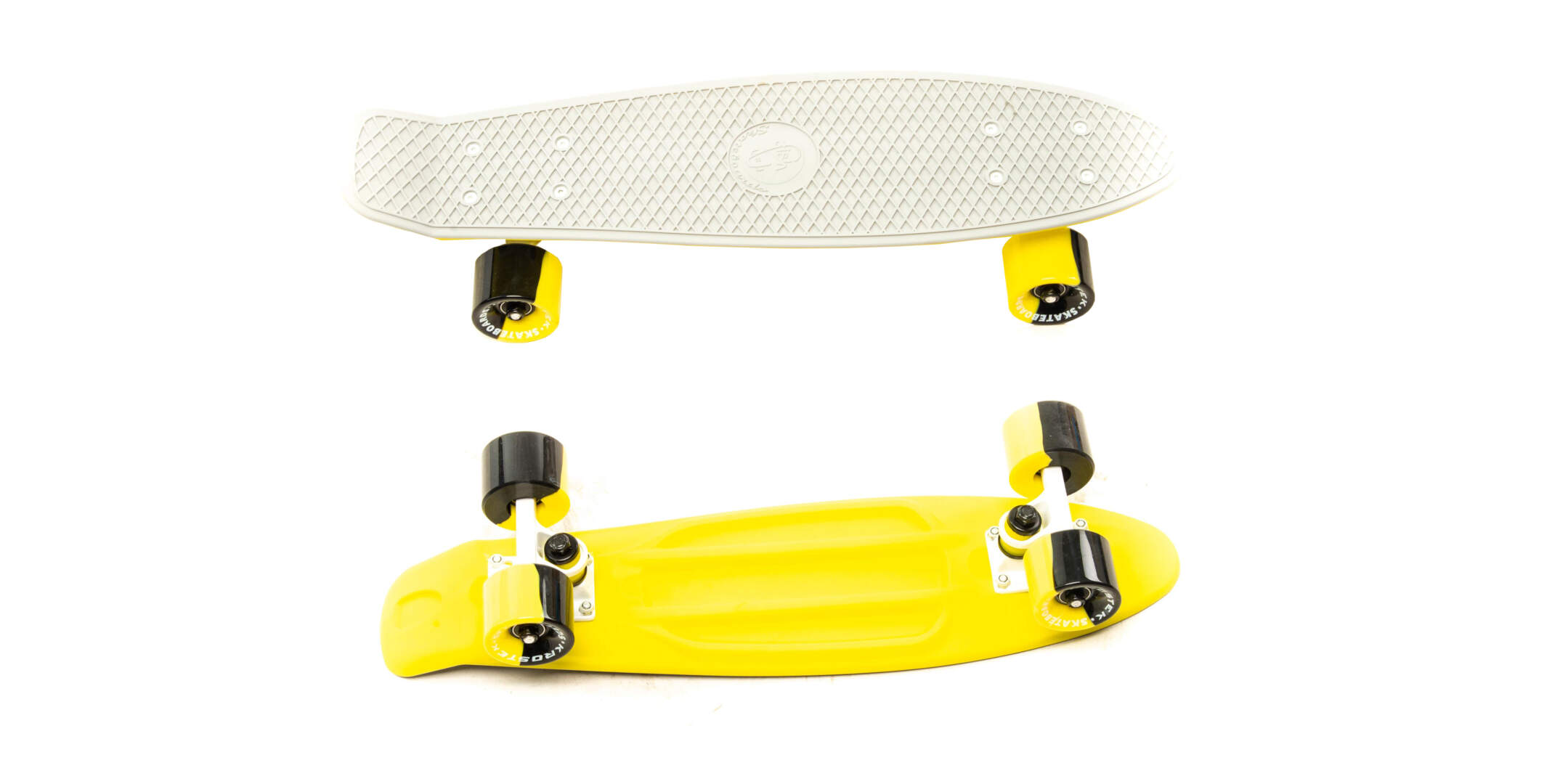 Скейтборд KROSTEK 22" пластик PC22 №9 / BLACK / YELOW