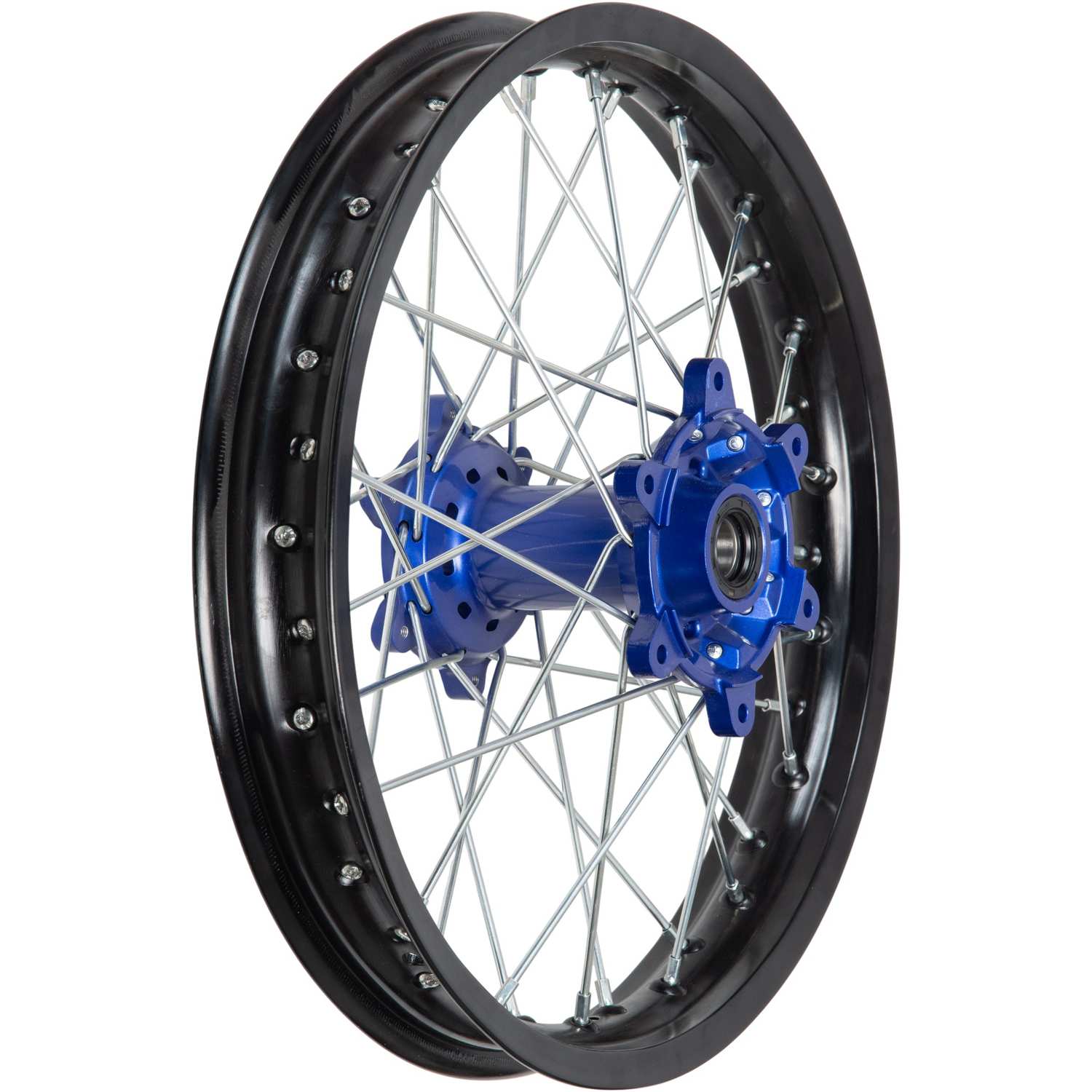 Обод задний 18" FX 250/300/450 алюминий/черный/ступица синяя