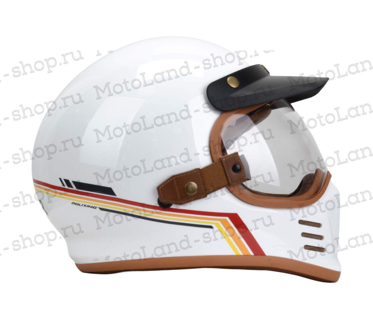 Шлем мото мотард HIZER 252 №1 (M) white Шлем мото мотард HIZER 252 №1 (M) white