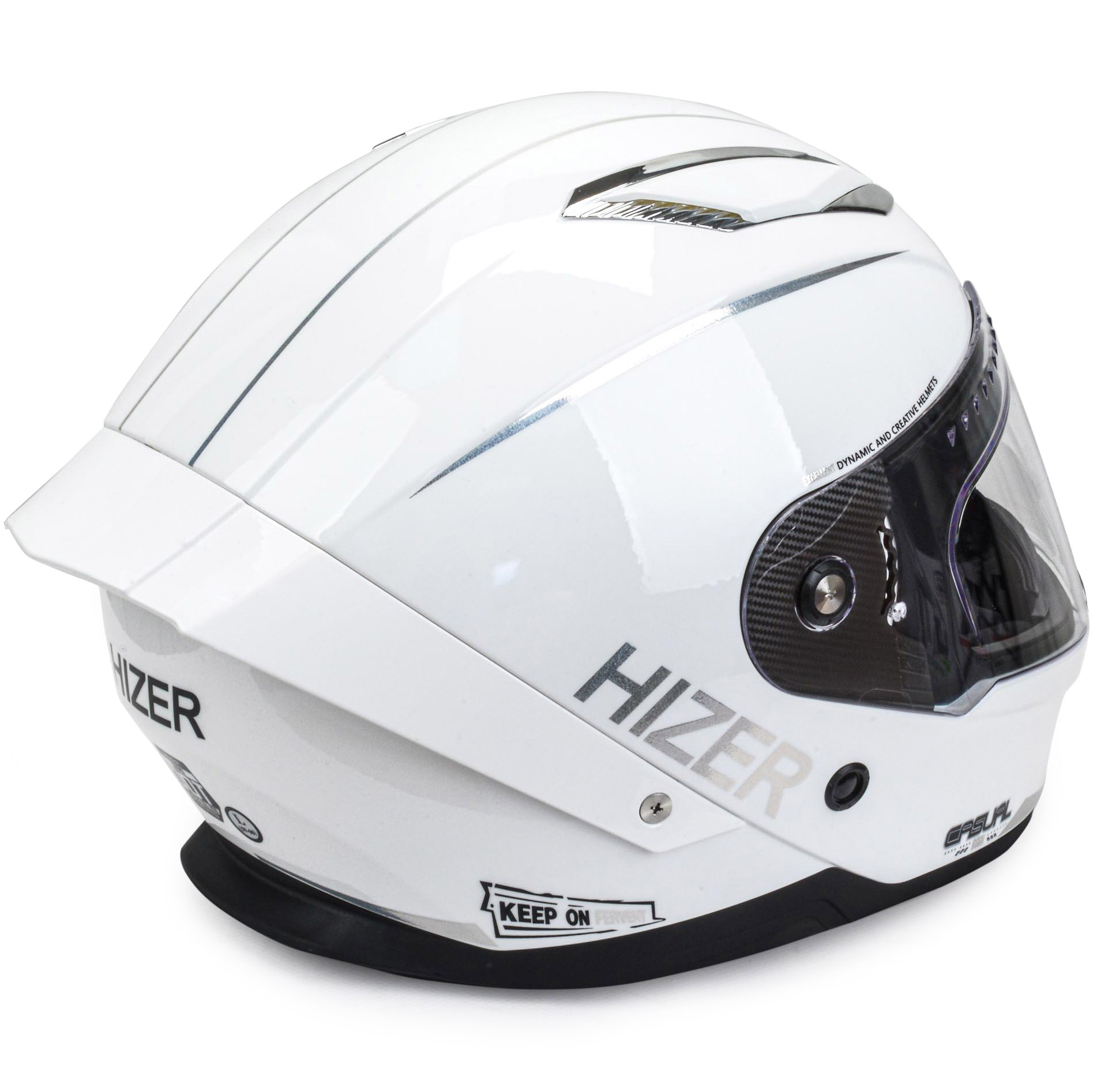 Шлем мото интеграл HIZER 550 №4 (M) white