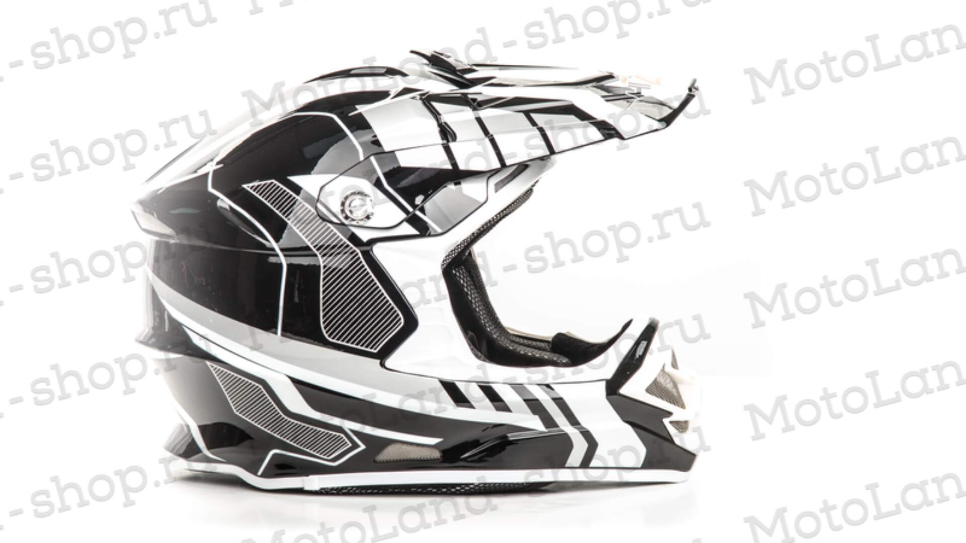Шлем мото кроссовый HIZER B6195 №1 (S) black/white