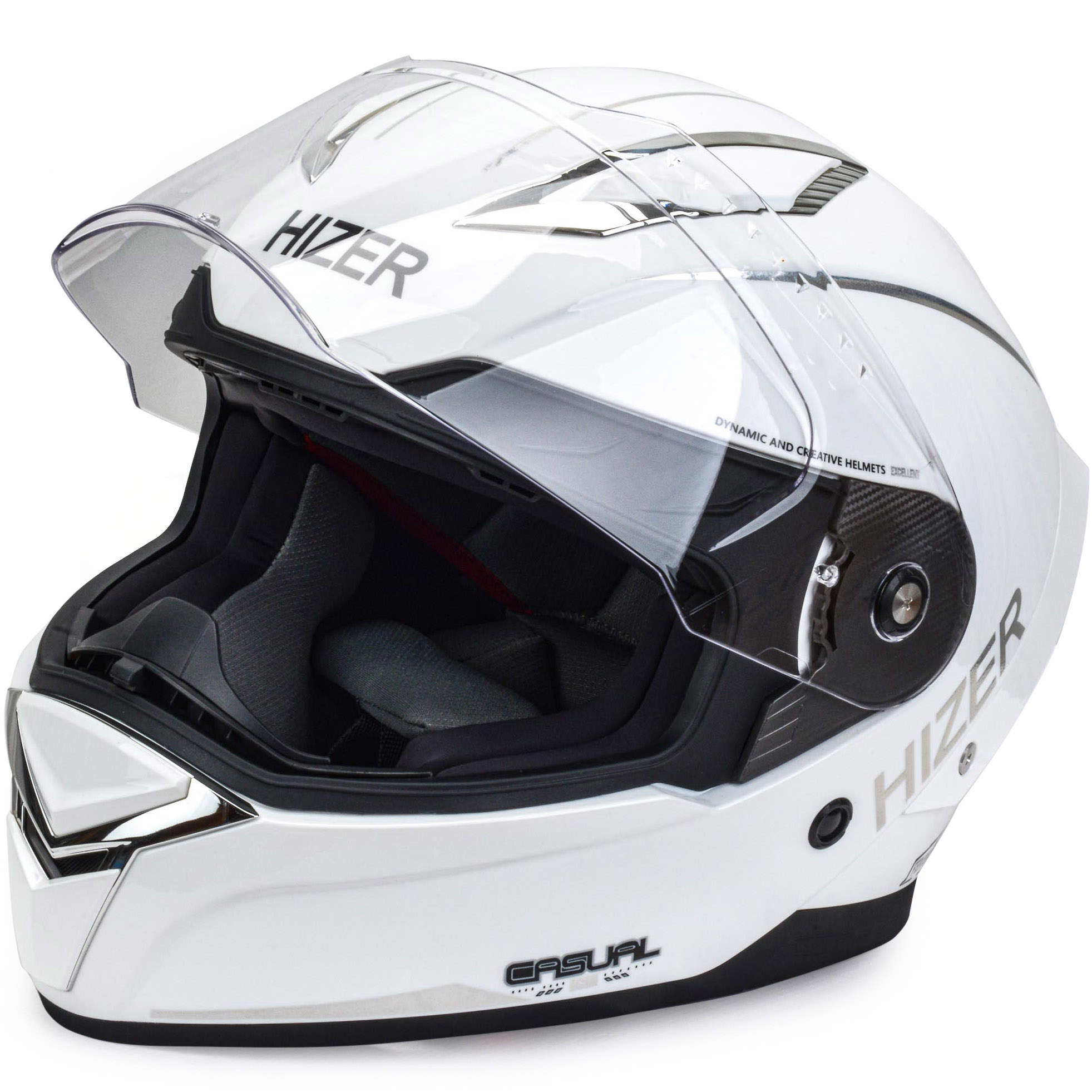 Шлем мото интеграл HIZER 550 №4 (S) white