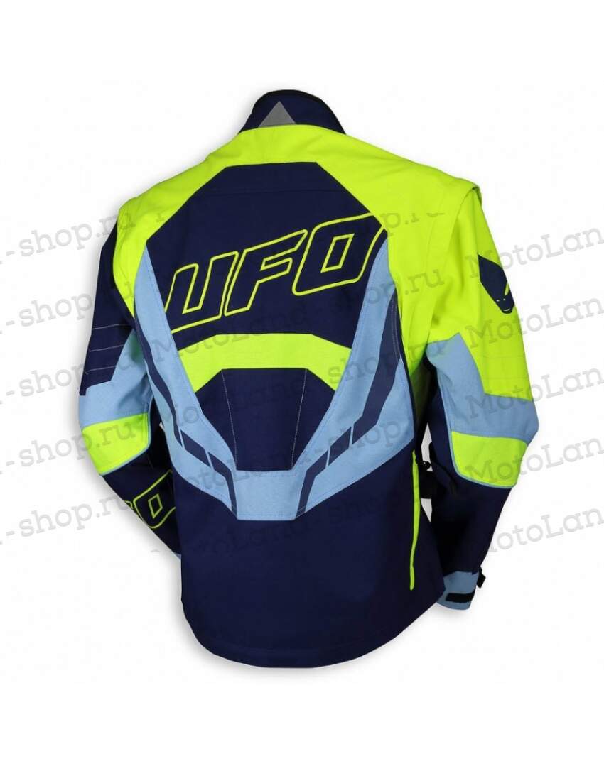 Куртка мото UFO №9 lemon-green (текстиль) (L)