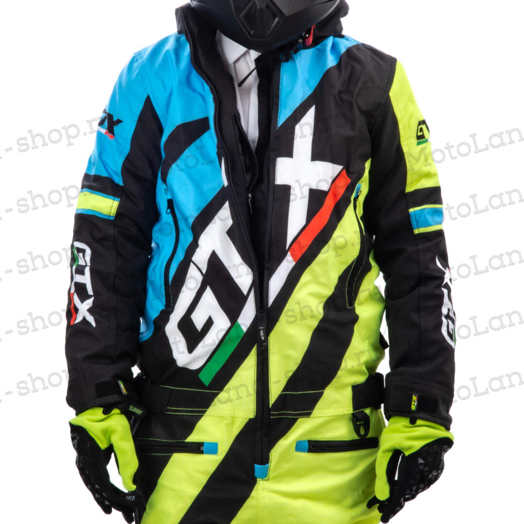 Комбинезон для снегохода (детский) GTX №6 blue-yellow (текстиль) (12Y)