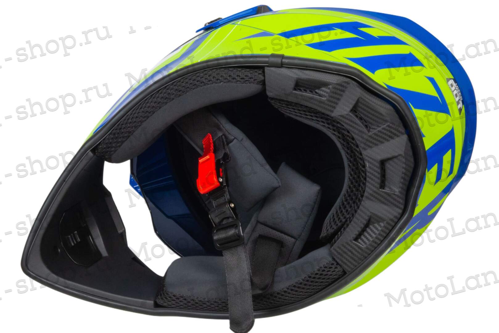 Шлем мото мотард HIZER J6808 №2 (S) yellow/blue Шлем мото мотард HIZER J6808 №2 (S) yellow/blue