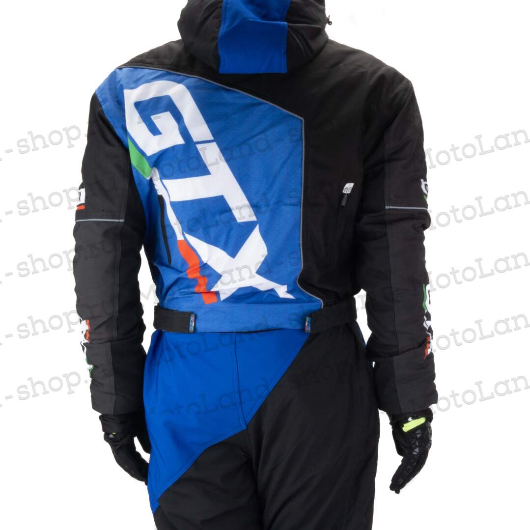 Комбинезон для снегохода GTX №1 black-blue (текстиль) (L)