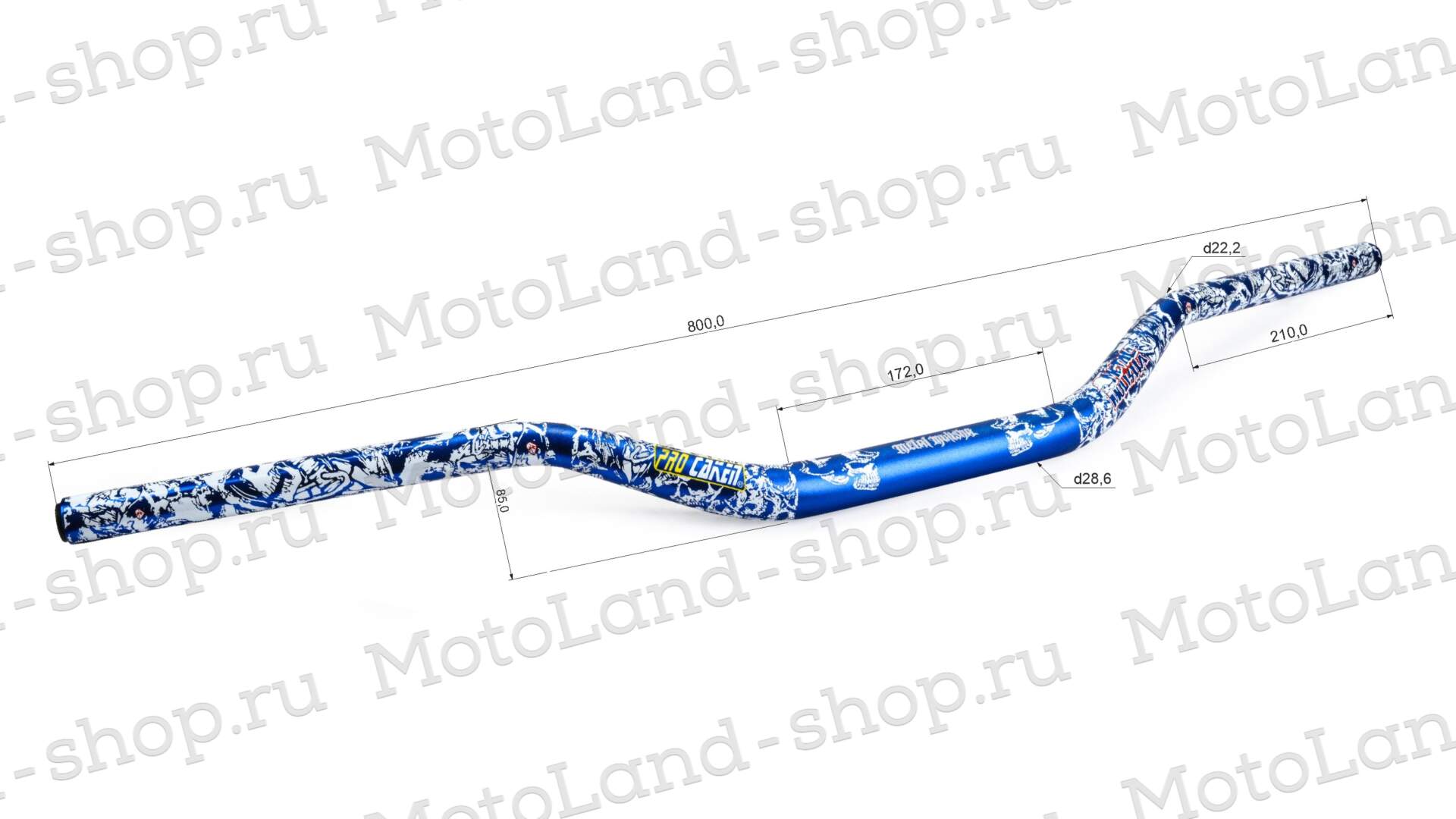 Руль 28мм №1 синий