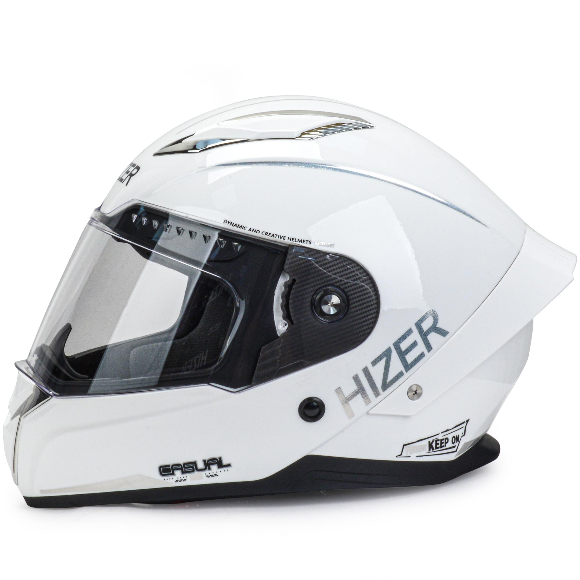 Шлем мото интеграл HIZER 550 №4 (M) white