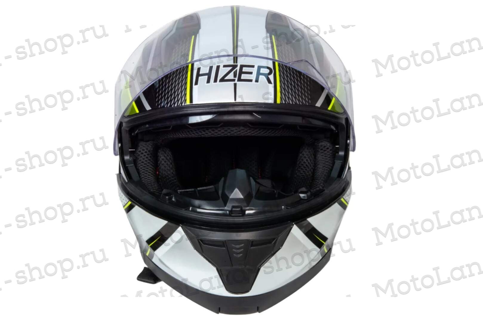 Шлем мото интеграл HIZER B5162 №3 (M)  black/lemon Шлем мото интеграл HIZER B5162 №3 (M)  black/lemon