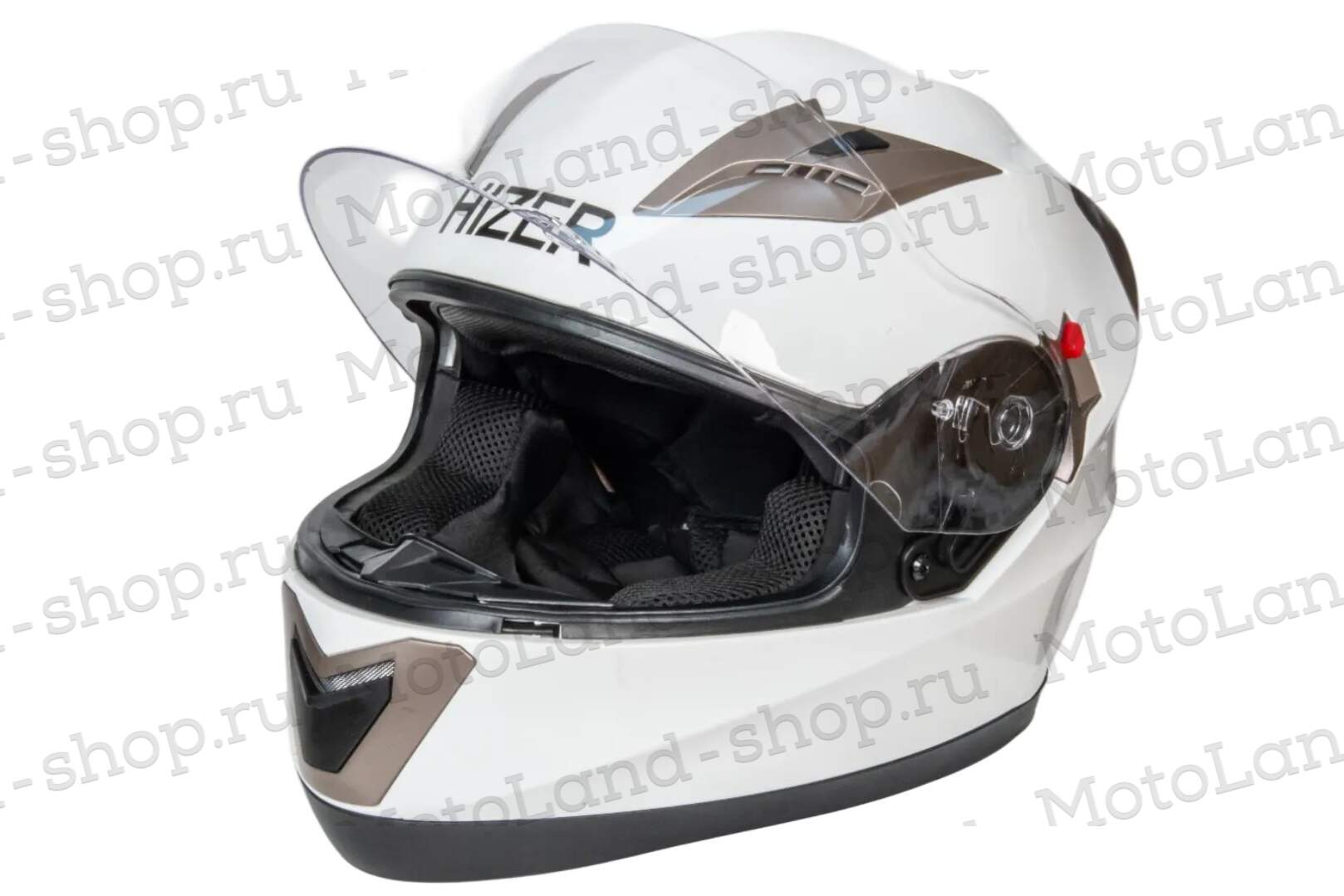 Шлем мото интеграл HIZER 529 №2 (M)  white (2 визора)