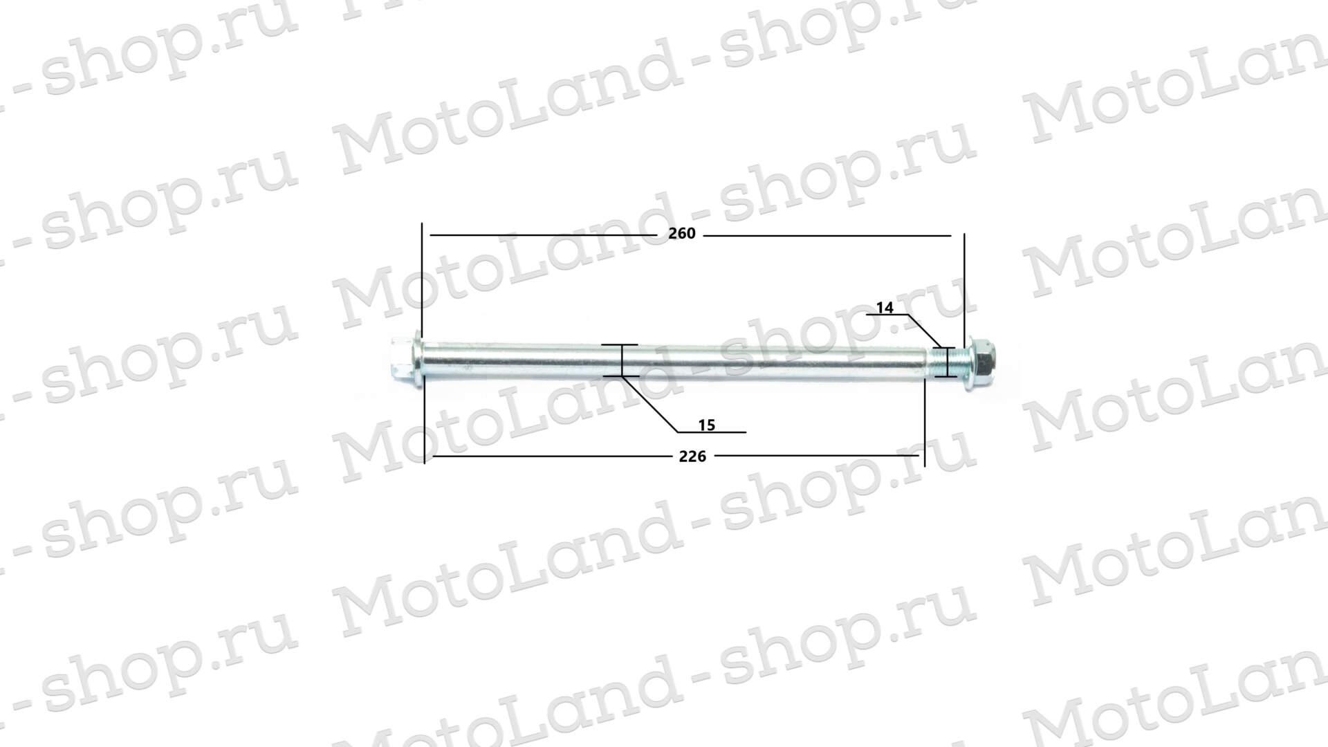 Ось маятника M14x1,5x260mm TTR250