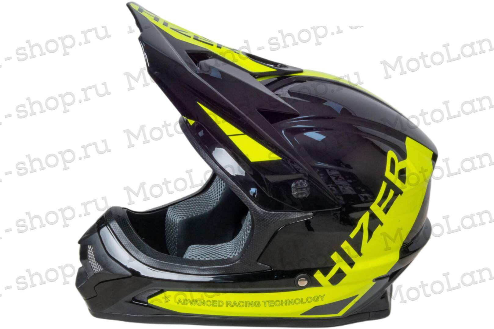 Шлем мото кроссовый HIZER J6805 №1 (XL) black/yellow