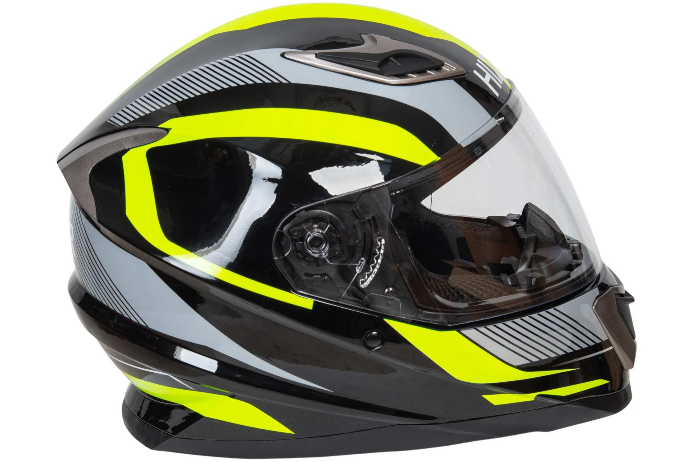 Шлем мото интеграл HIZER B562 №1 (S)  black/yellow