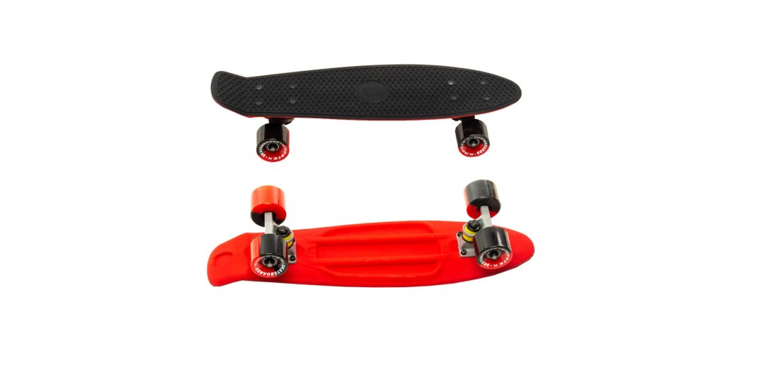 Скейтборд KROSTEK 22" пластик PC22 #8 / BLACK / RED