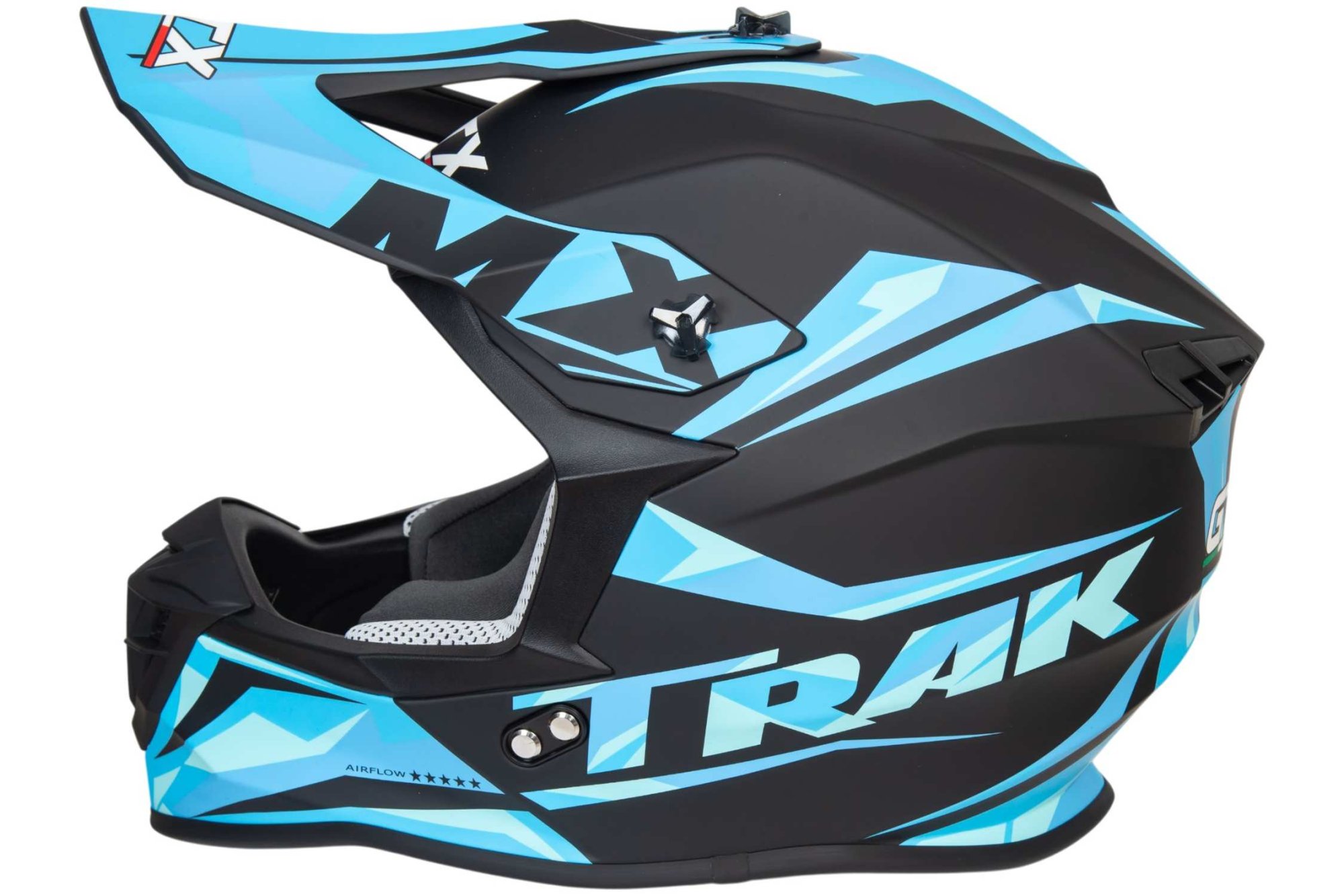 Шлем мото кроссовый GTX 633 №4 (L) BLACK/BLUE