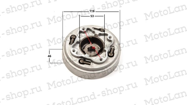 Барабан сцепления в сборе 139FMB,147FMH (механика) 50-70см3