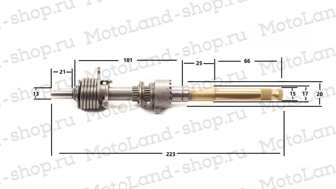 Вал кикстартера в сборе W190 190см3 ZS 