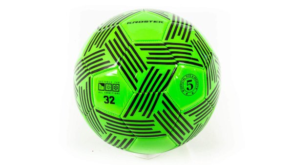 Мяч KROSTEK футбольный #2 (size 5) ПВХ зеленый