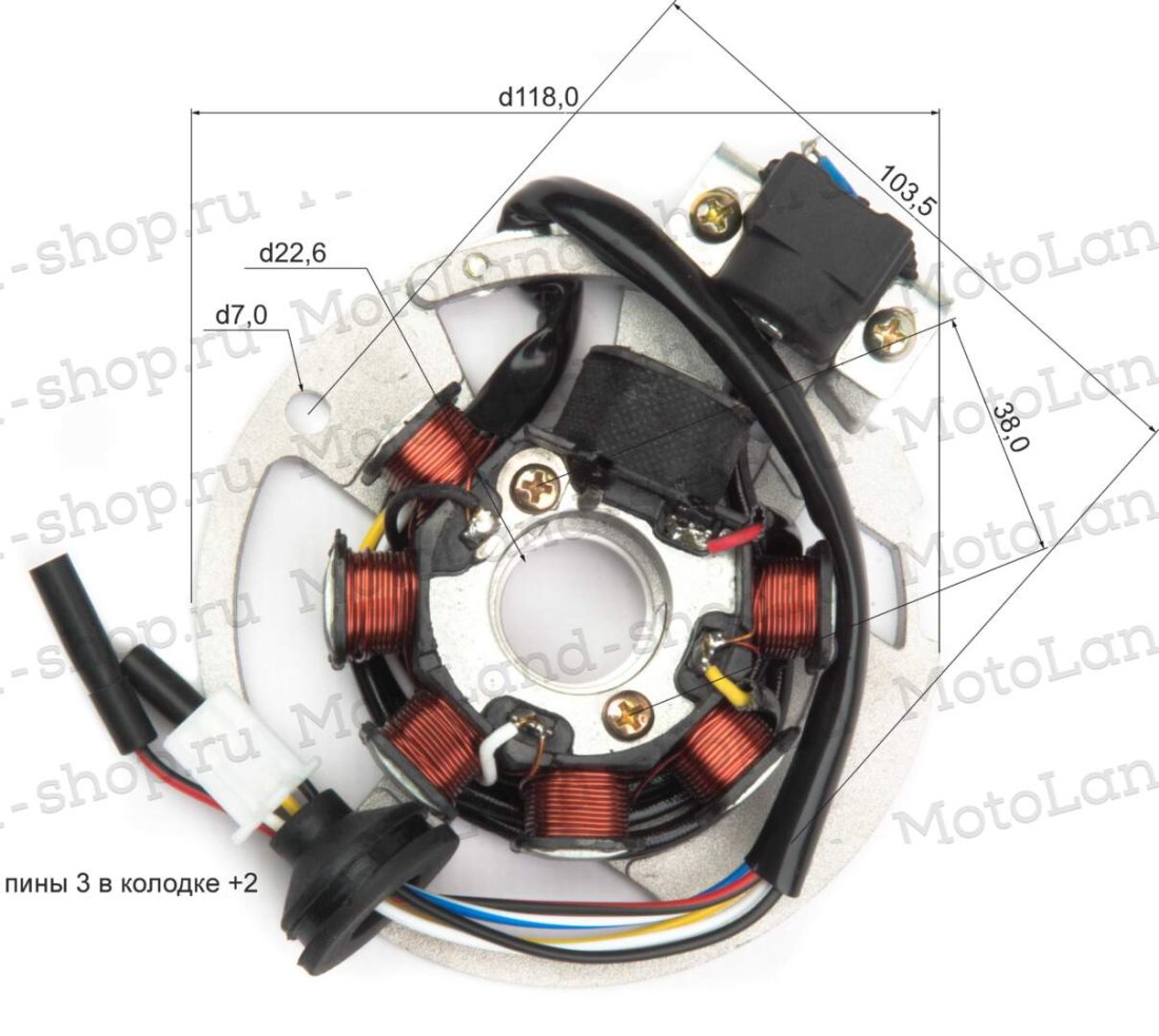 Статор 1E40QMB (Stels QJ50)