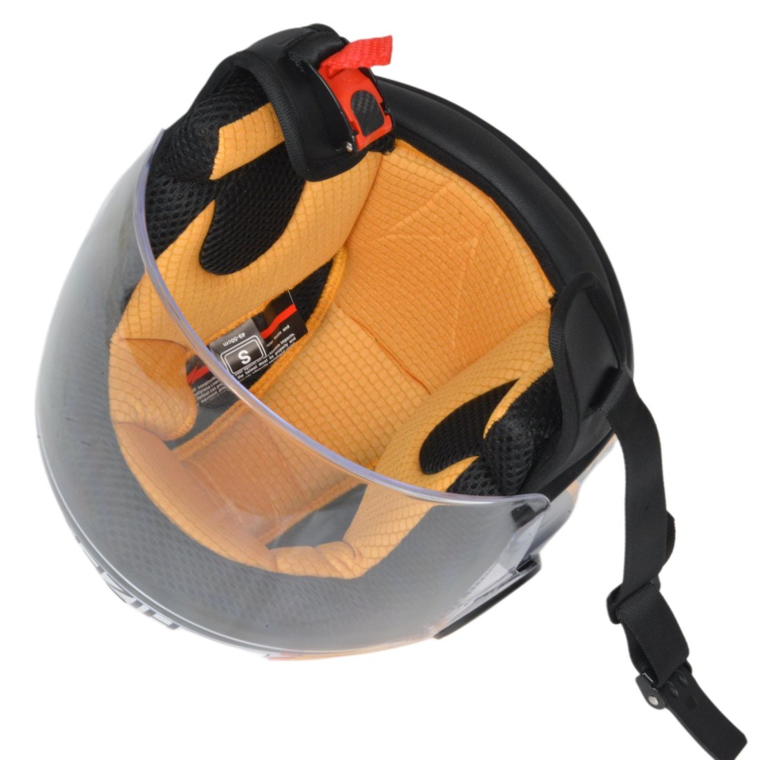 Шлем мото открытый HIZER J511 #1 yellow/black (M)