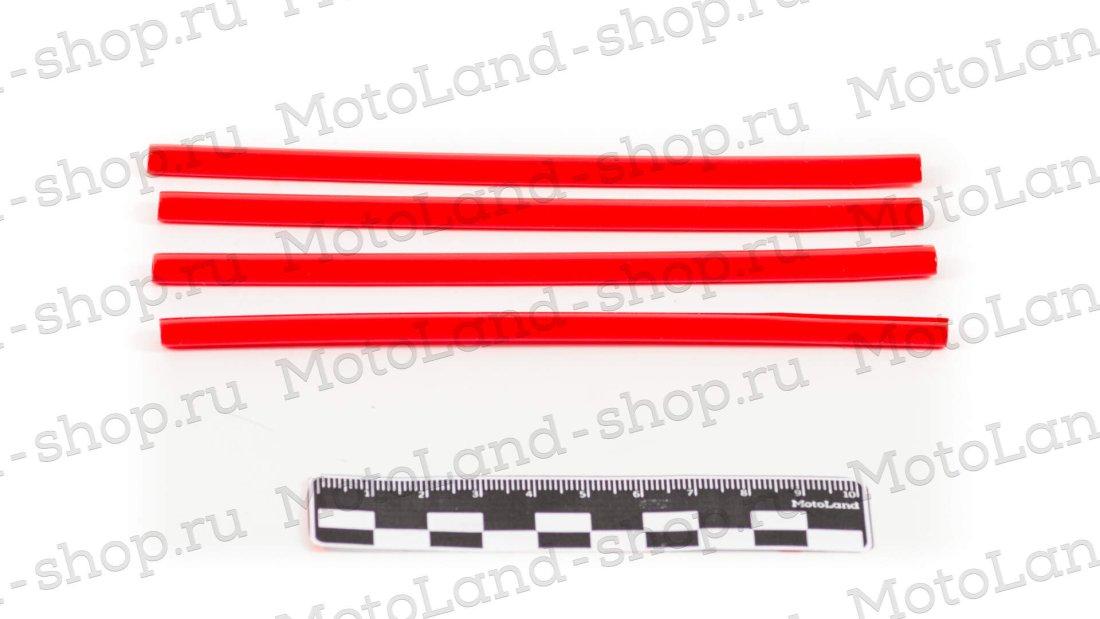 Трубки декоративные на спицы 18" (компл) красные