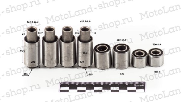 Сайлентблоки двигателя 170MM-2 (CB250) water, 4V, (компл=8шт) ZS