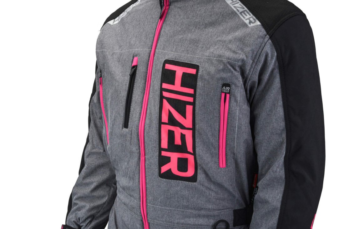 Комбинезон для снегохода (женский) HIZER #4 black-gray (текстиль) (M)
