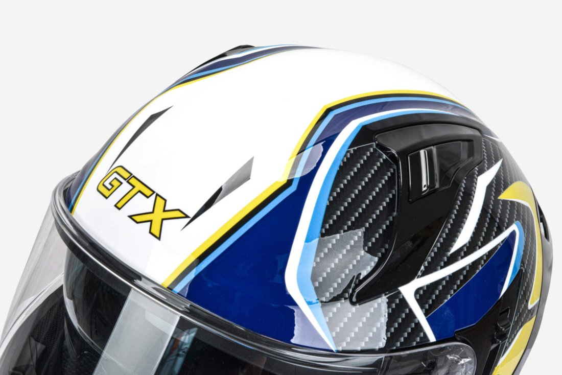 Шлем мото интеграл GTX 910SV #1 (L) BLUE-WHITE