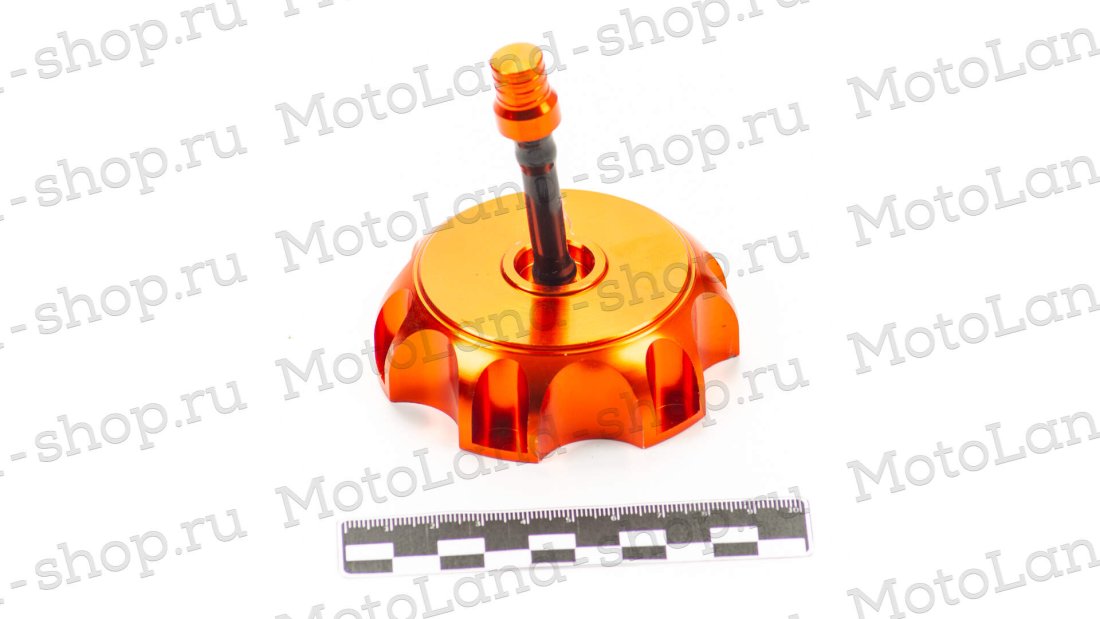 Пробка бензобака кросс CNC оранжевая